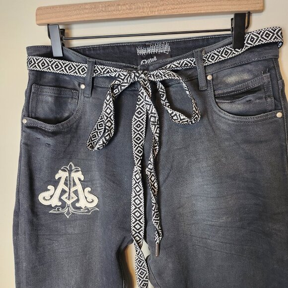 NWT Lifted Anchors stacked knit flair jeans. - Picture 3 of 7